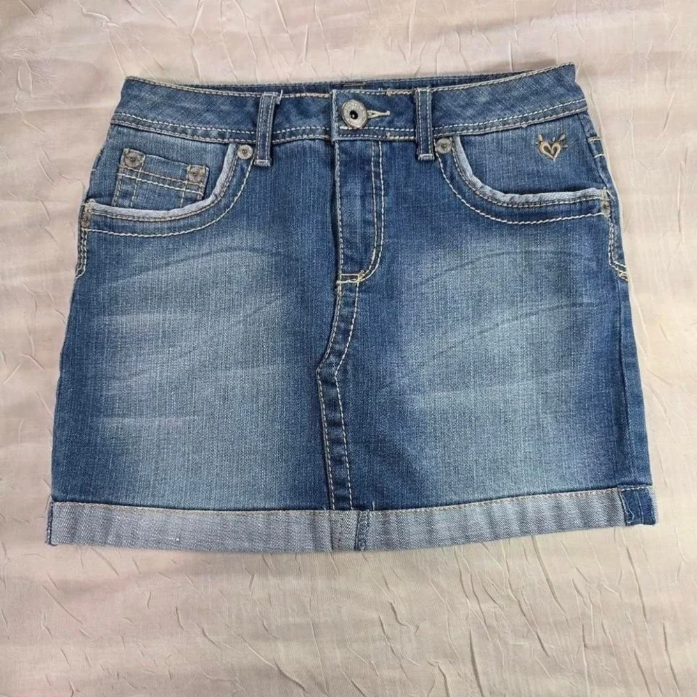 Justice Girls Denim Skort in Light Blue